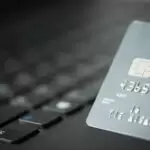credit card on laptop